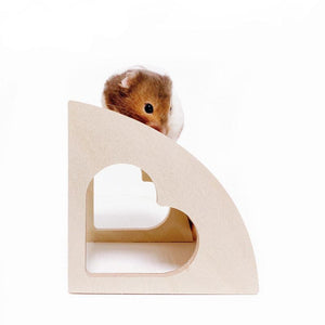 Wooden Hamster Adventure Tower - Interactive Multifunctional Toy-1