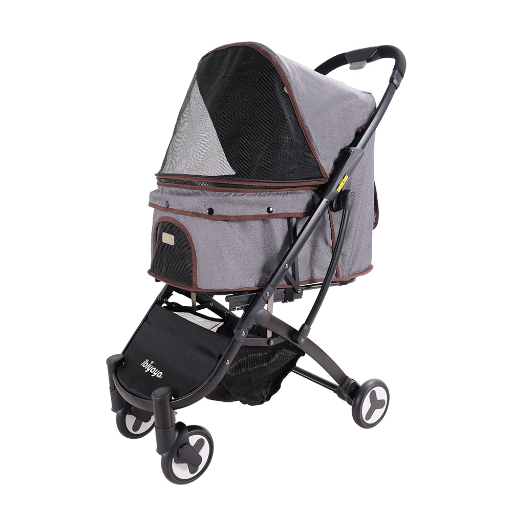 Speedy Fold Pet Buggy – Grey Denim-2