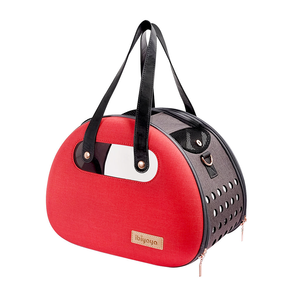 The Bubble Hotel Semi-Transparent Pet Carrier – Scarlet Red-0