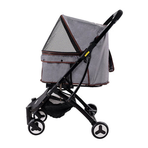 Speedy Fold Pet Buggy – Grey Denim-3