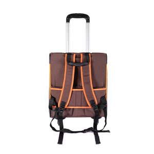 Liso Backpack Parallel Transport Pet Trolley – Orange/Brown-3