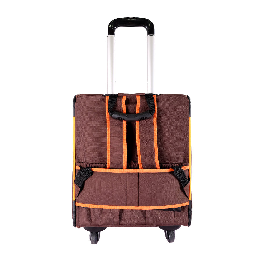 Liso Backpack Parallel Transport Pet Trolley – Orange/Brown-5