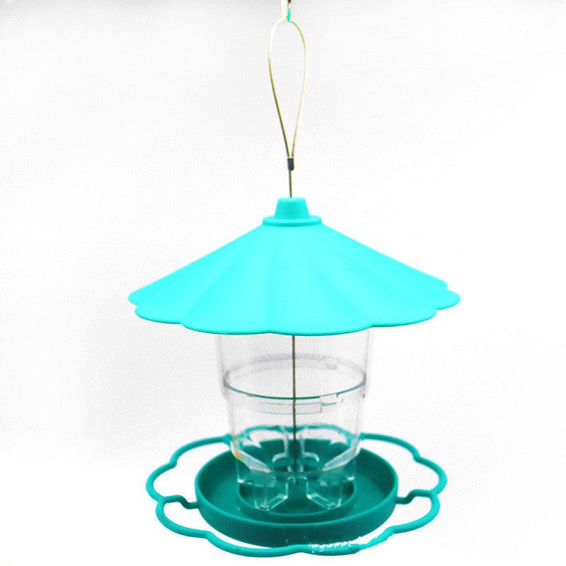 Foldable Bird Feeder With Removable Roof - Outdoor Garden Decor-3