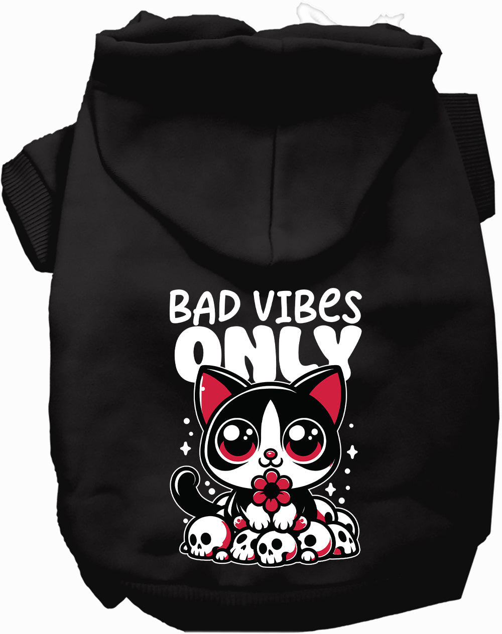 Bad Vibes Only Pet Hoodie-0