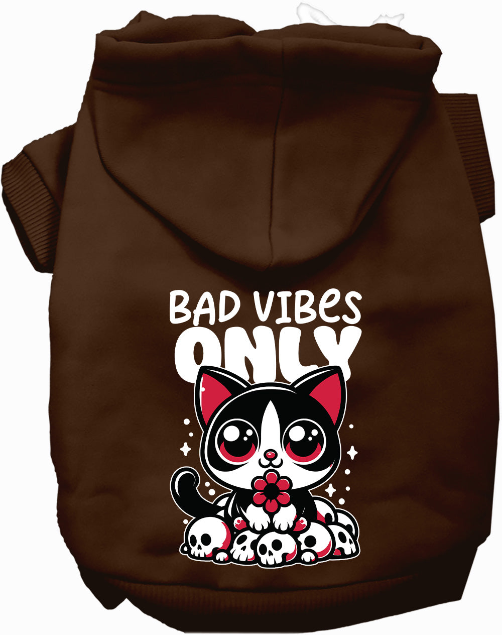 Bad Vibes Only Pet Hoodie-5