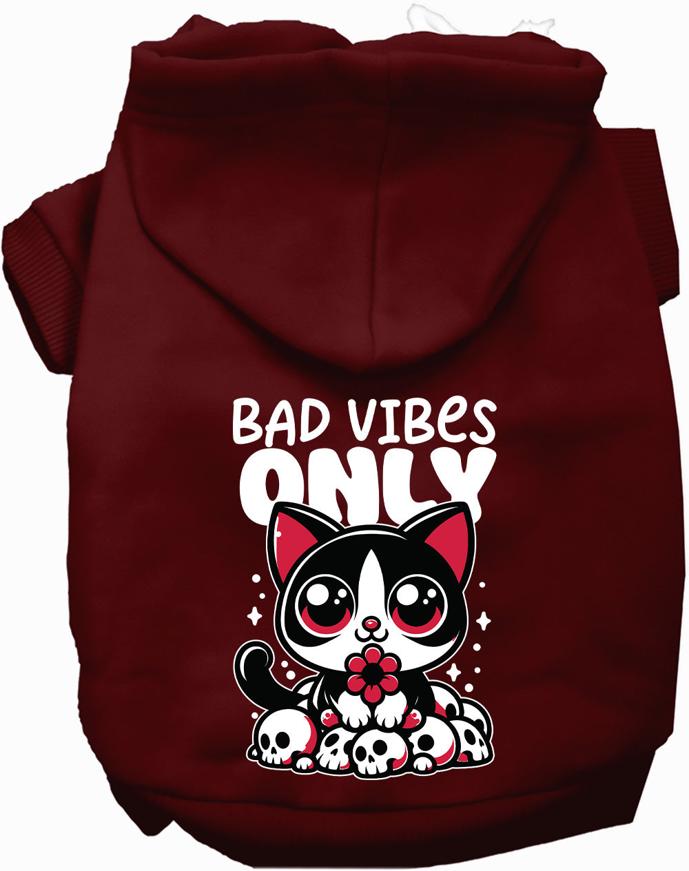 Bad Vibes Only Pet Hoodie-9