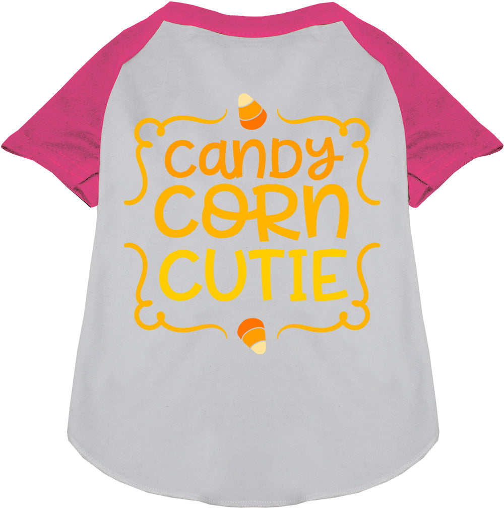 Candy Corn Cutie Pet Raglan Shirt-3