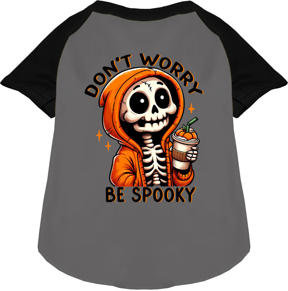 Don't Worry, Be Spooky Pet Raglan Shirt-0