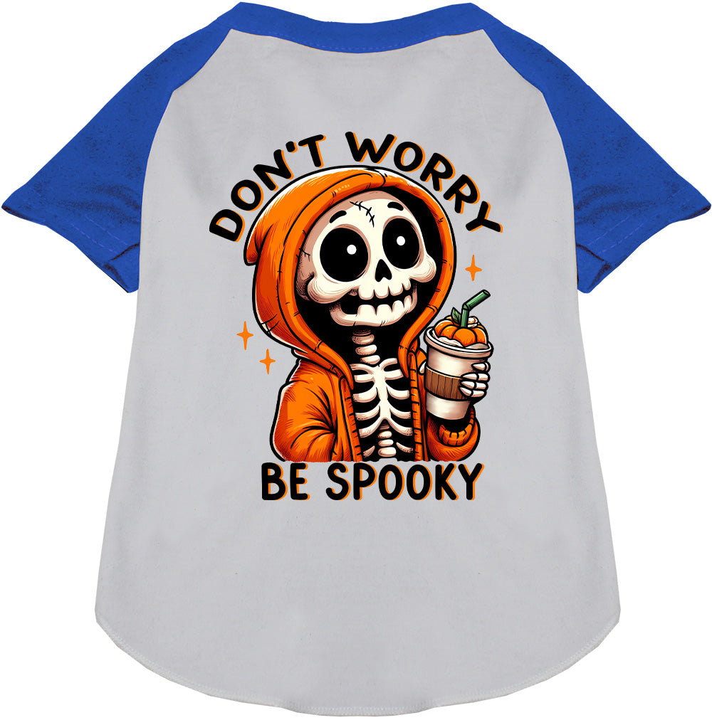 Don't Worry, Be Spooky Pet Raglan Shirt-2