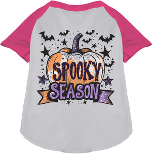 Batty Spooky Season Pet Raglan Shirt-3