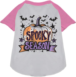 Batty Spooky Season Pet Raglan Shirt-4