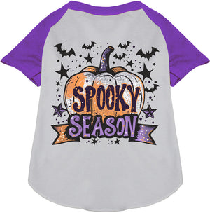 Batty Spooky Season Pet Raglan Shirt-6