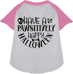 Pawsitively Happy Halloween Pet Raglan Shirt-6