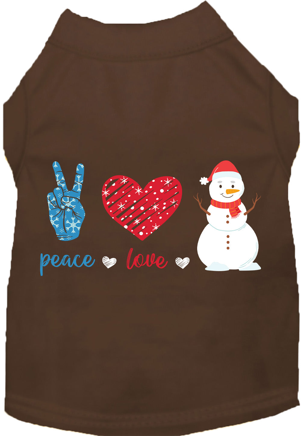 Peace, Love, and Snow Pet Shirt-5