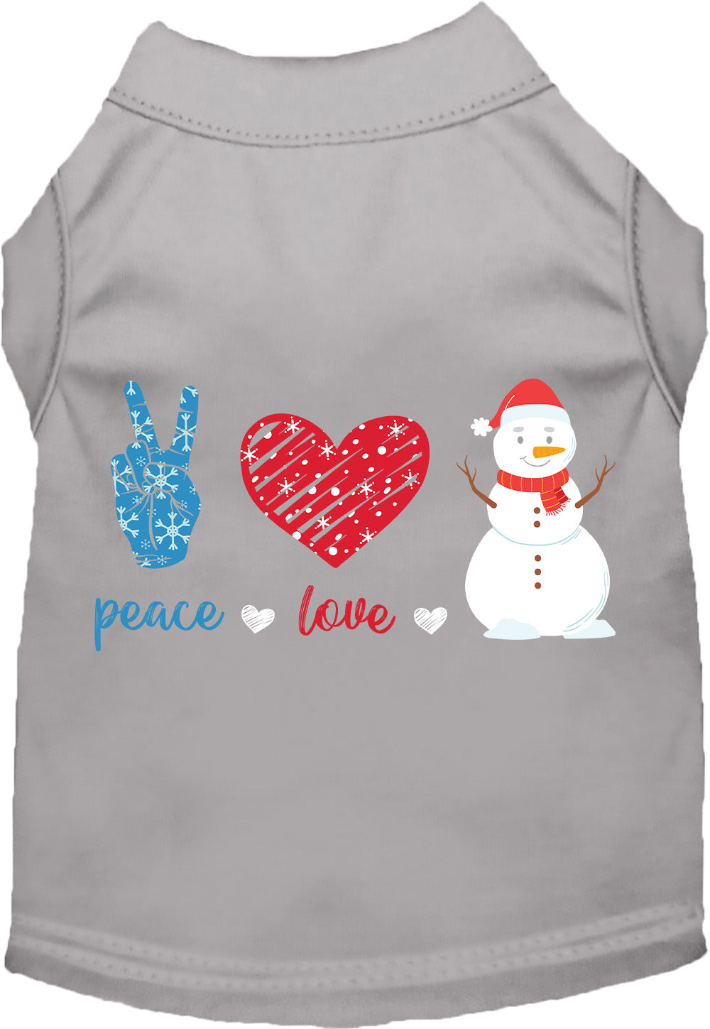 Peace, Love, and Snow Pet Shirt-6