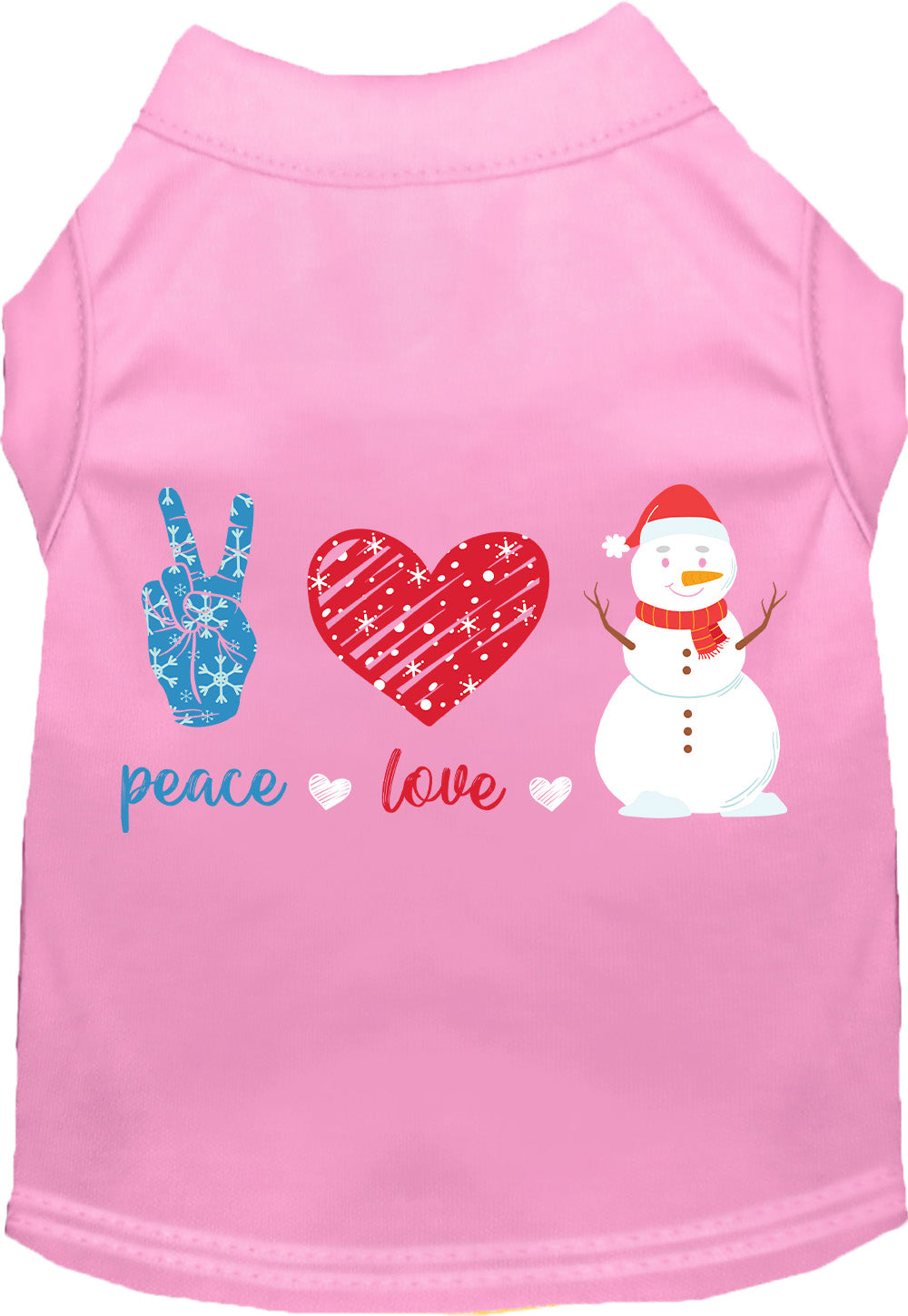 Peace, Love, and Snow Pet Shirt-7