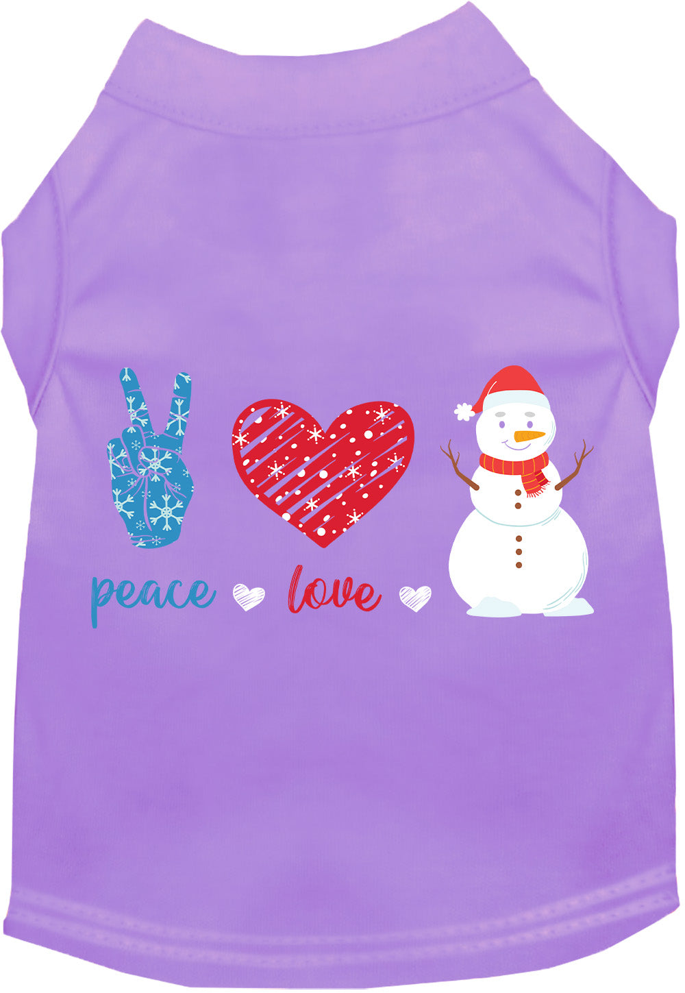 Peace, Love, and Snow Pet Shirt-8