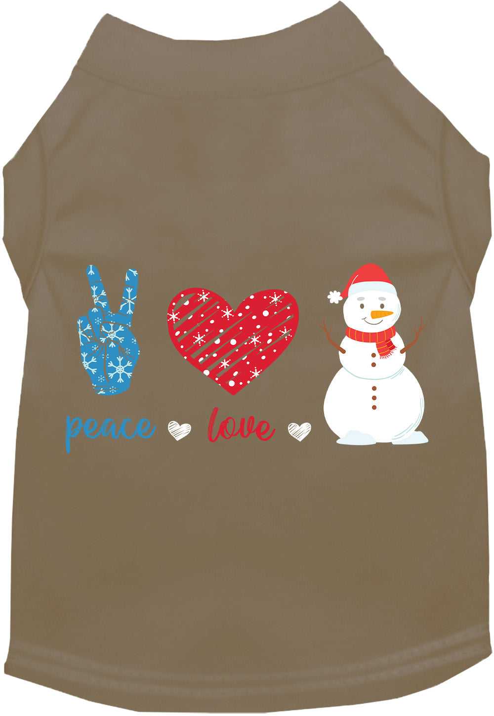 Peace, Love, and Snow Pet Shirt-9