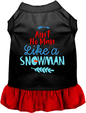 Ain't No Man Like a Snowman Pet Dress-4