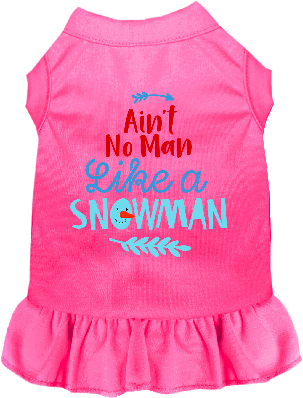 Ain't No Man Like a Snowman Pet Dress-5