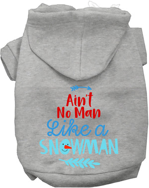 Ain't No Man Like a Snowman Pet Hoodie-6