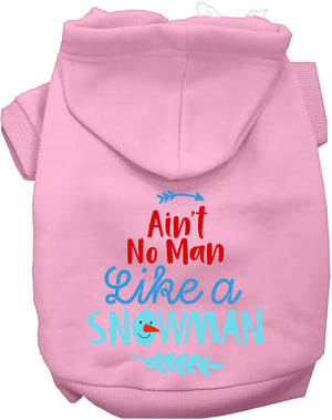 Ain't No Man Like a Snowman Pet Hoodie-7