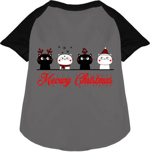 Meowy Christmas Pet Raglan Shirt-2