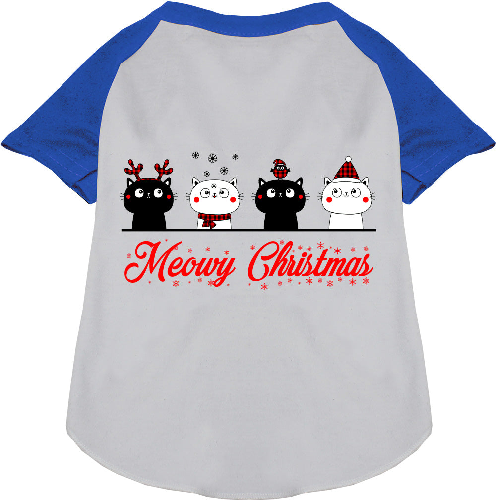 Meowy Christmas Pet Raglan Shirt-3