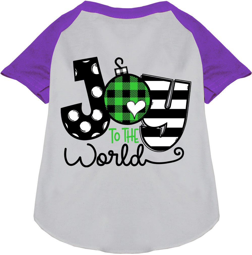 Joy to the World Pet Raglan Shirt-7