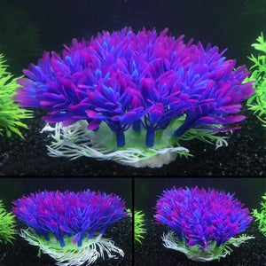 Vibrant Purple Round Grass Aquarium Decor-0