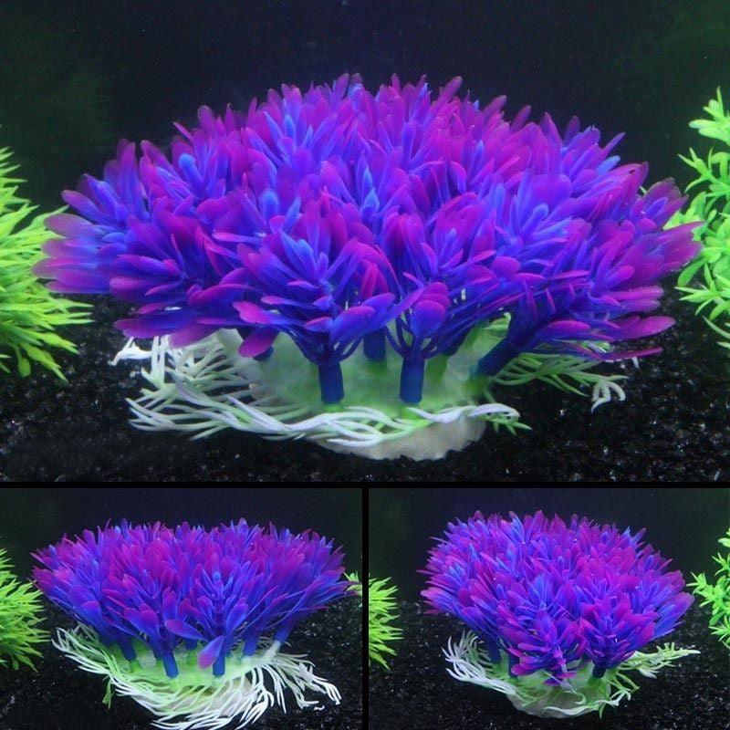 Vibrant Purple Round Grass Aquarium Decor-7