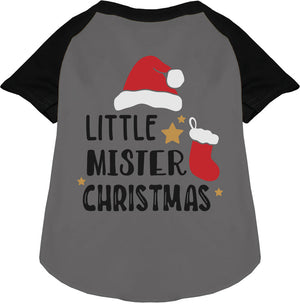 Little Mister Christmas Pet Raglan Shirt-0