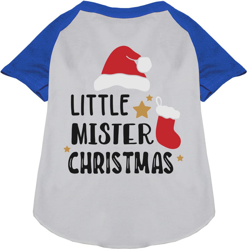 Little Mister Christmas Pet Raglan Shirt-2