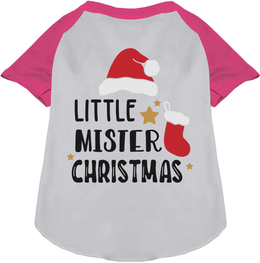 Little Mister Christmas Pet Raglan Shirt-3