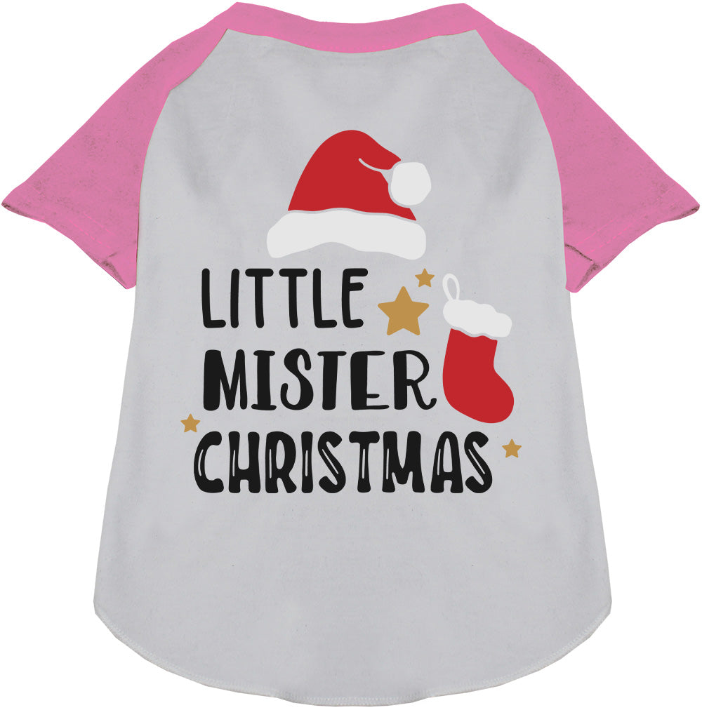 Little Mister Christmas Pet Raglan Shirt-6