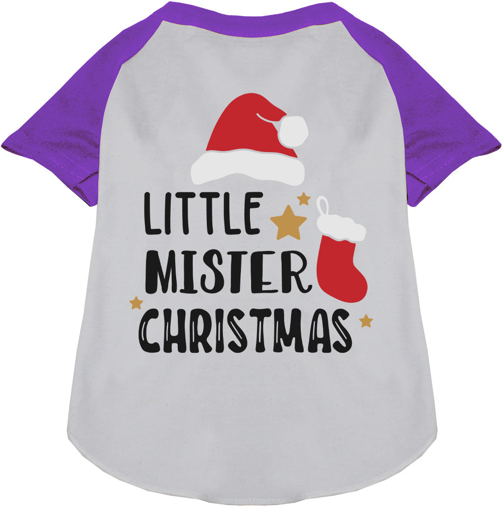 Little Mister Christmas Pet Raglan Shirt-4