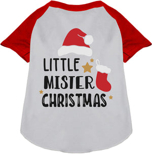 Little Mister Christmas Pet Raglan Shirt-7