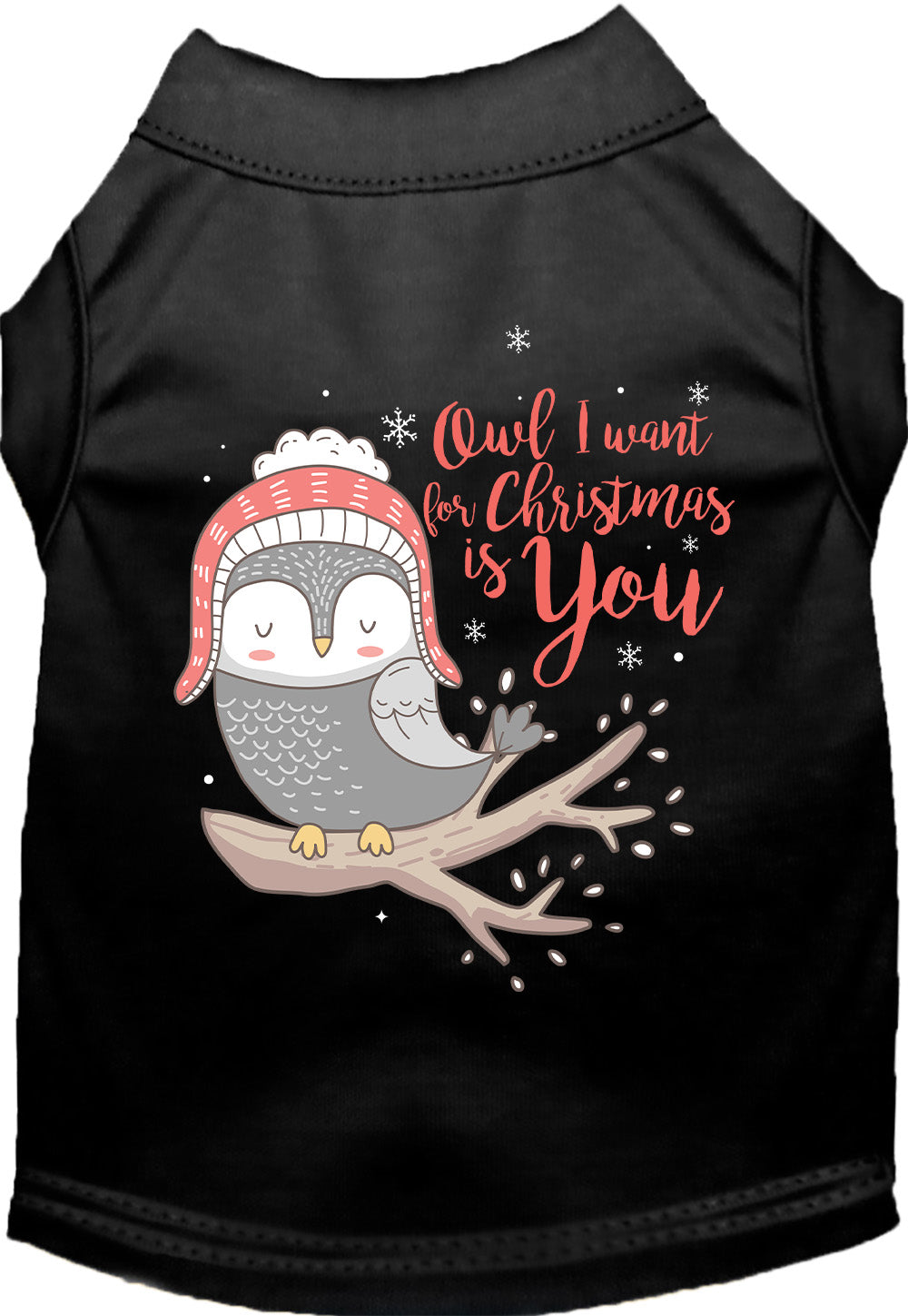 Owl I Want For Christmas Pet Shirt-0