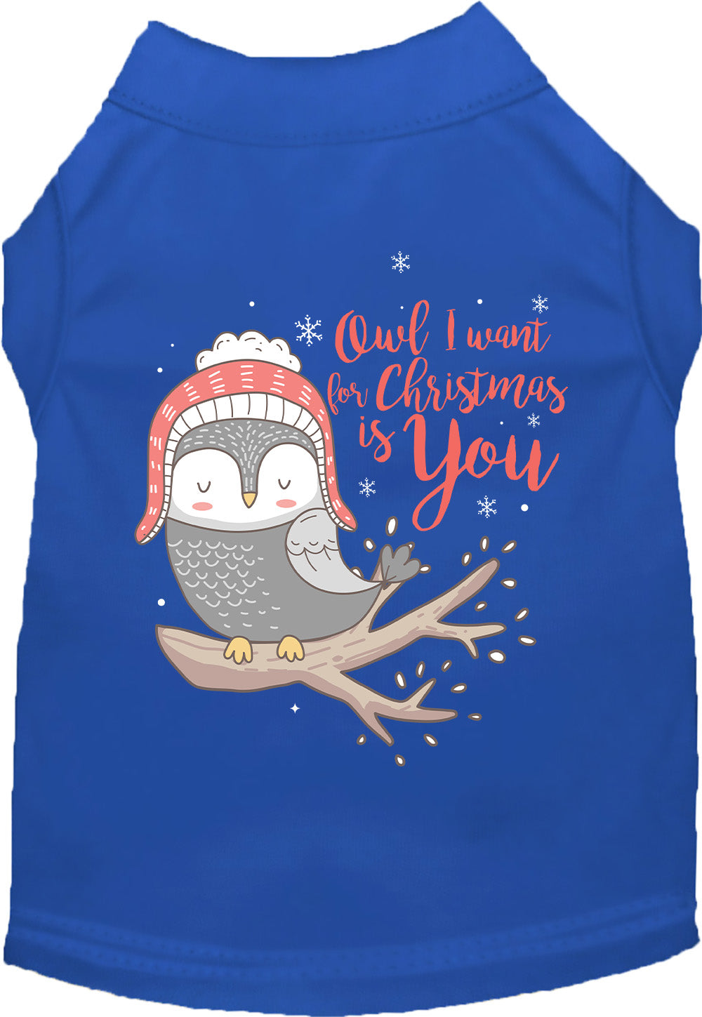 Owl I Want For Christmas Pet Shirt-2