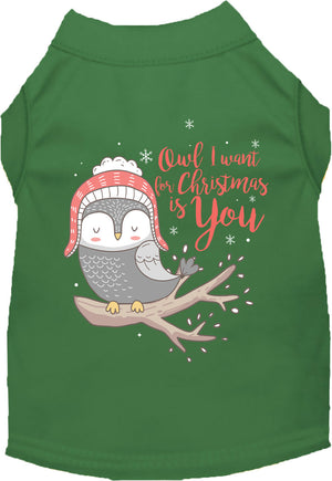 Owl I Want For Christmas Pet Shirt-4