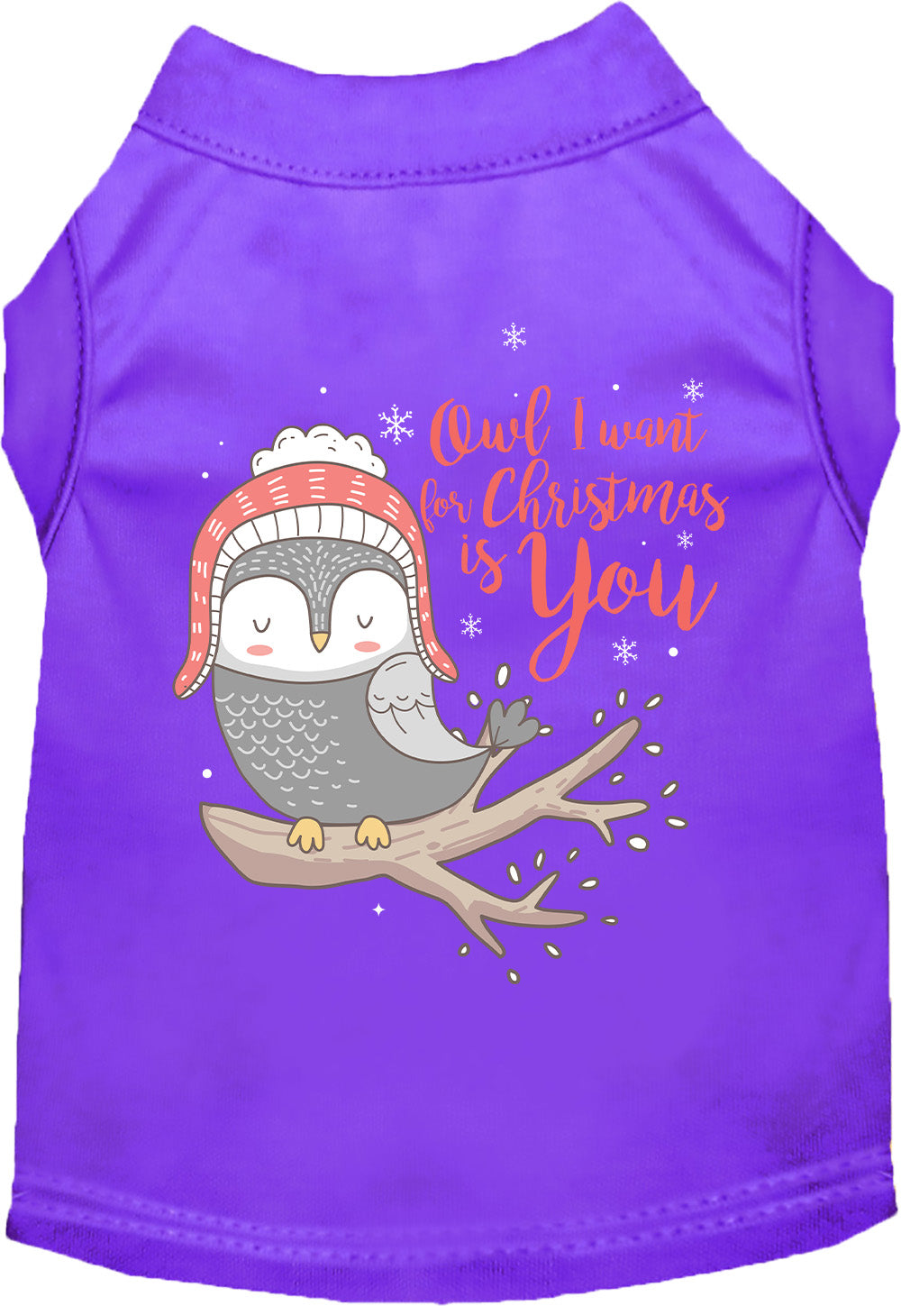 Owl I Want For Christmas Pet Shirt-6