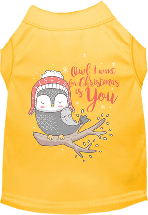 Owl I Want For Christmas Pet Shirt-10