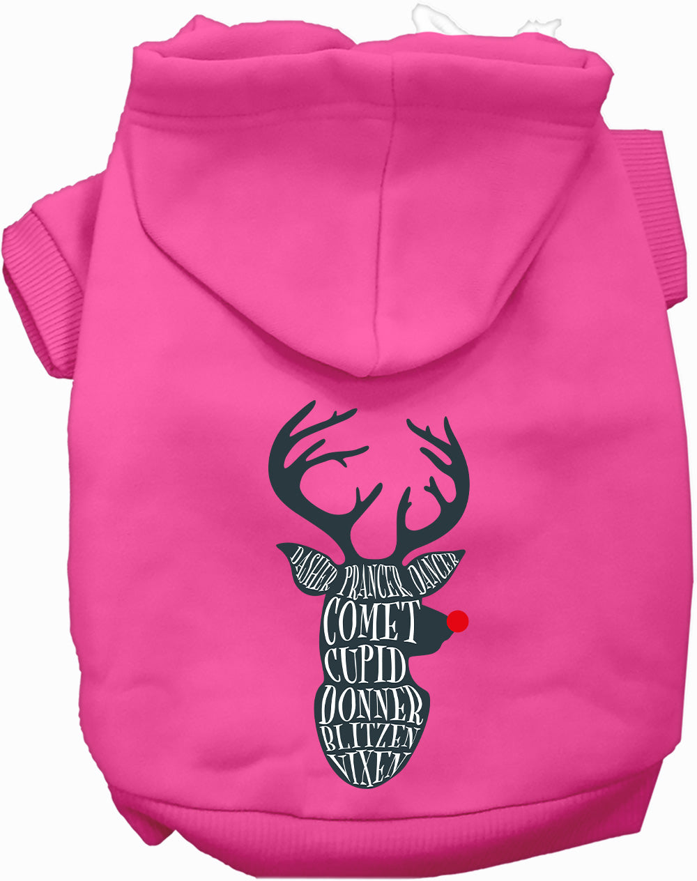 All Santa's Deer Pet Hoodie-9