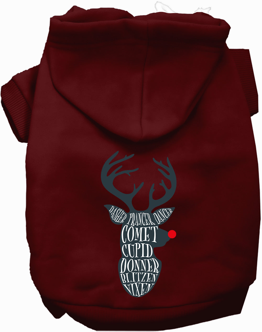 All Santa's Deer Pet Hoodie-10