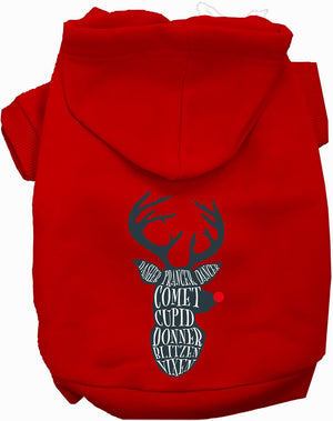 All Santa's Deer Pet Hoodie-7