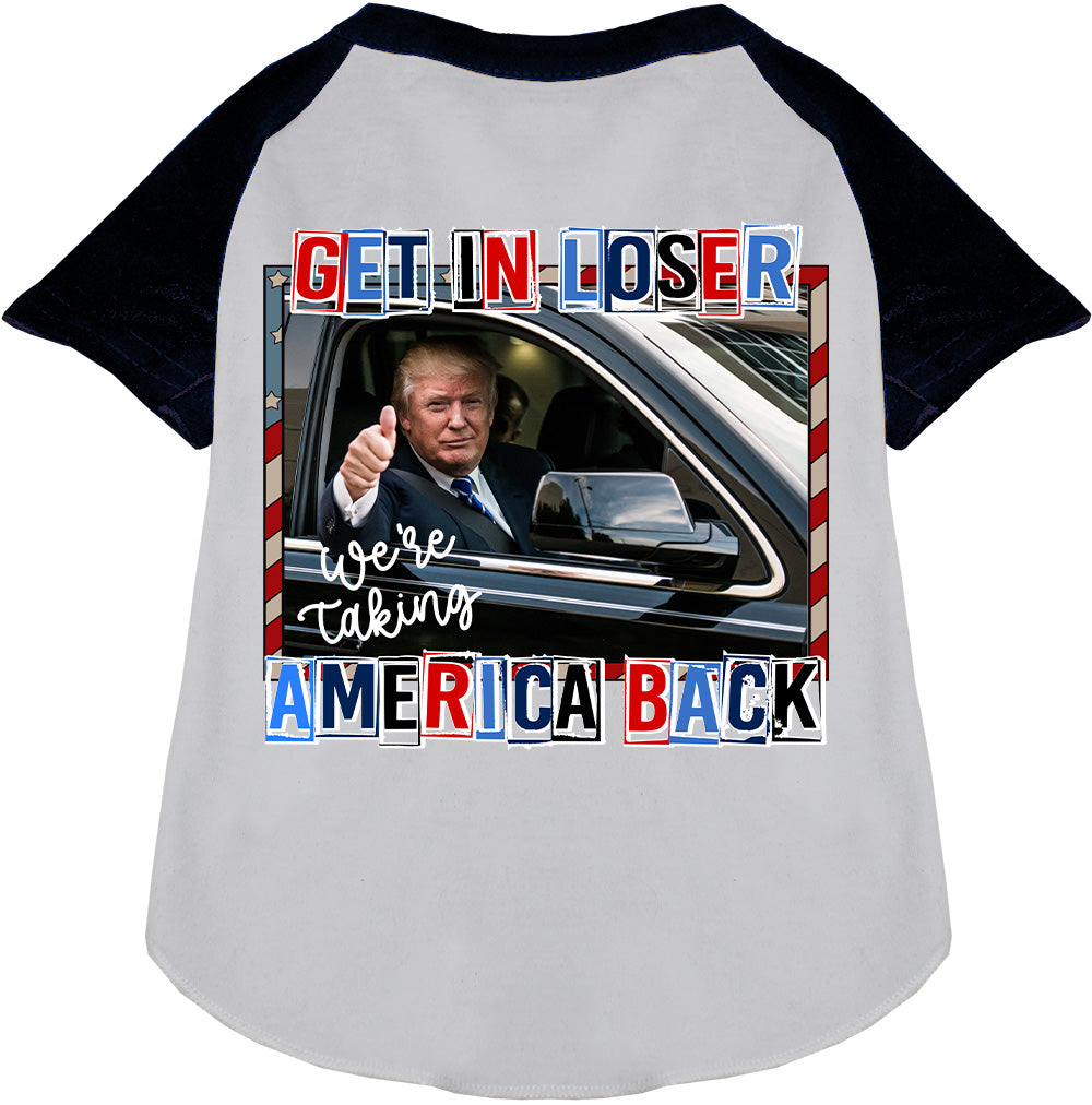 Trump Taking Back America Pet Raglan Shirt-3