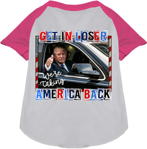 Trump Taking Back America Pet Raglan Shirt-5