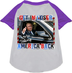 Trump Taking Back America Pet Raglan Shirt-7