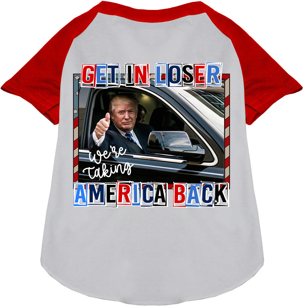 Trump Taking Back America Pet Raglan Shirt-0