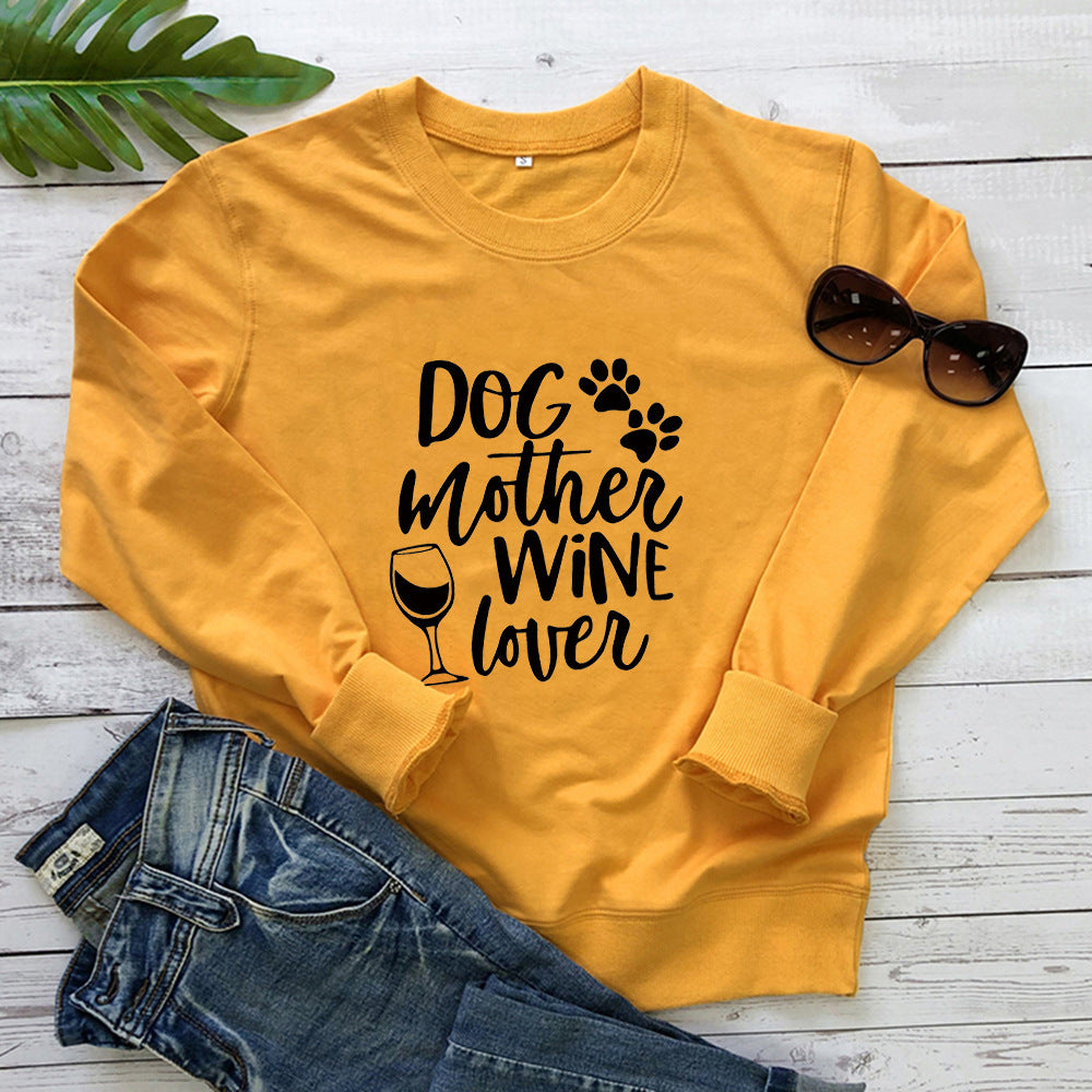 Dogs Mother Wine Lover Sweater - Fur Mama Sweatshirt Gift For Dog Lover Dog Mom Shirt - Dog Mom Sweater - Dog Mom Gift - Dog Lover-4